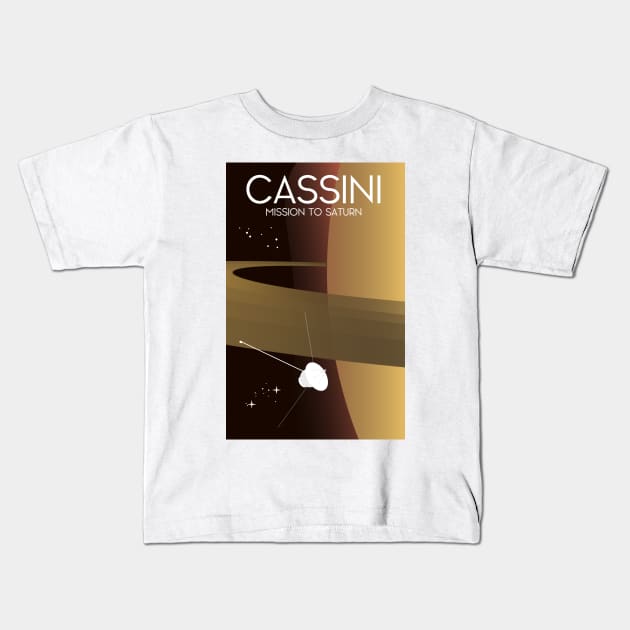 Cassini NASA Saturn Space art Kids T-Shirt by nickemporium1